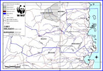 Quirimbas National Park - Map from WWF EARPO